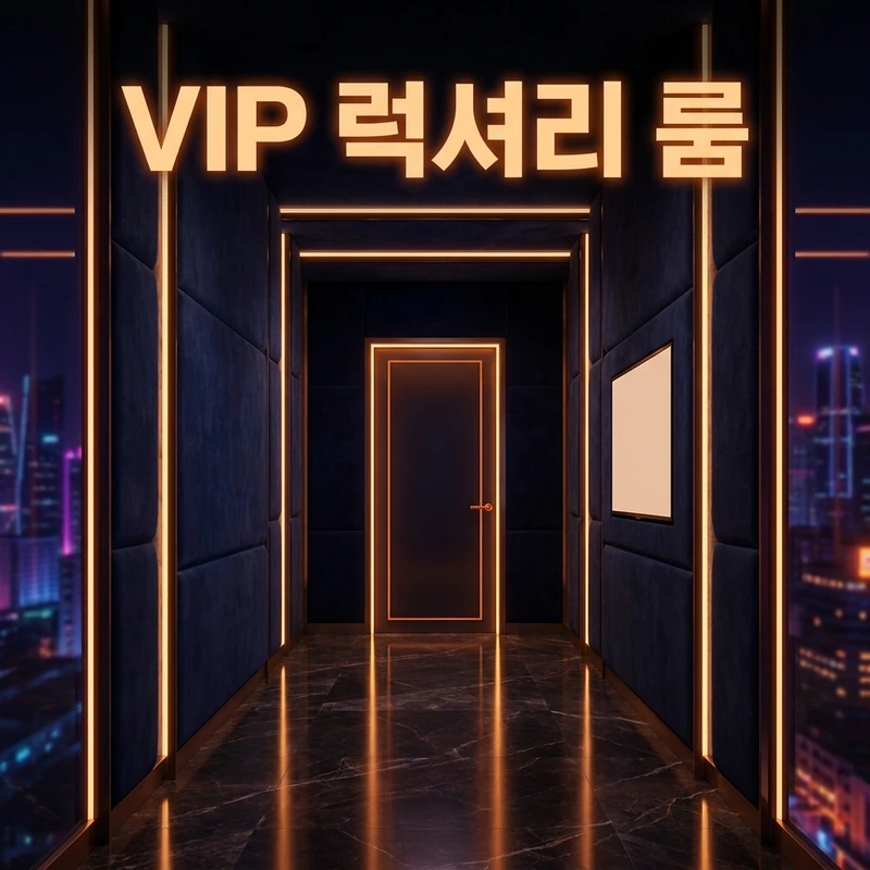 다낭 에덴 가라오케 예약 — 다크톤 VIP 룸 입구 일러스트