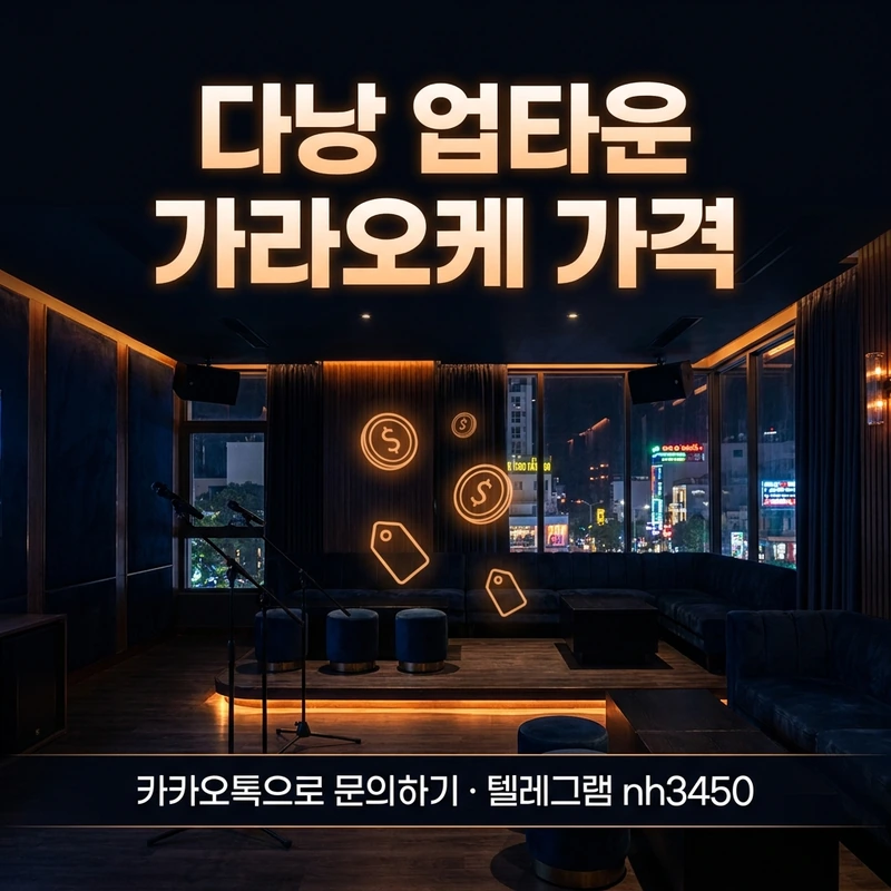 다낭 업타운 가라오케 가격 — 세트·코스 요금 정리 일러스트