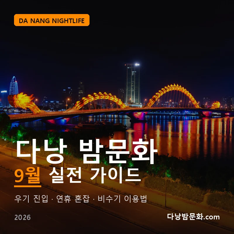 다낭 밤문화 9월 실전 가이드 — 용다리 야경과 한강 불빛
